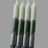 Pale and Dark Green with Silver 4 pk