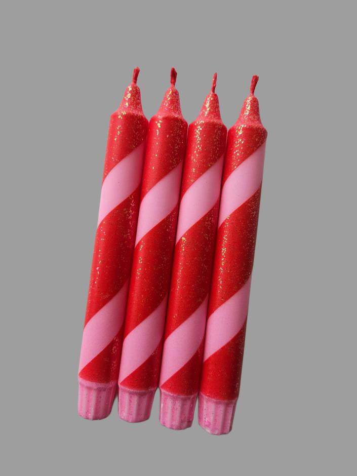 Sparkly Pink Polka 4 pk