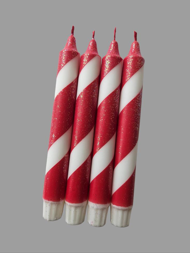 Sparkly Red Polka 4 pk